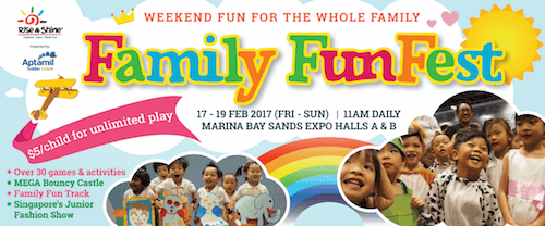 Rise & Shine Family FunFest – 17-19 February 2017 Early Bird Pricing Extended till 13 February!
