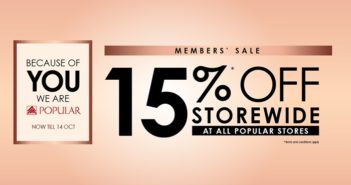 POPULAR’S Special Members’ Sale till 14 October 2018