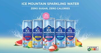 Sparkle up your day with the limited-edition ICE MOUNTAIN Sparkling Water Lychee