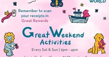 FREE Craft Workshops for Kids at Great World’s Great Weekend Activities