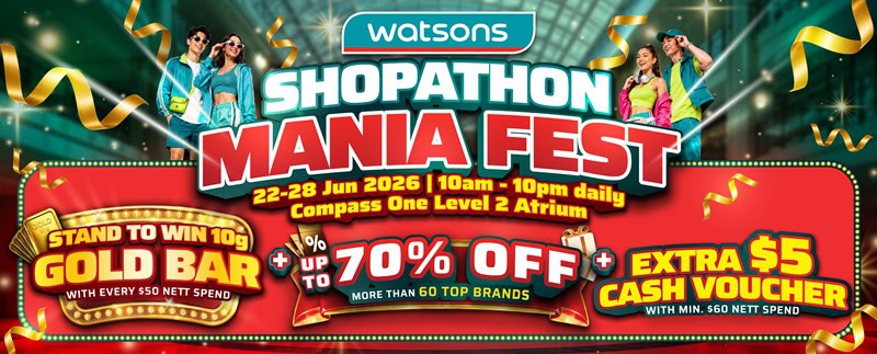 Shop, Play and Strike Gold at Watsons Shopathon Mania Fest